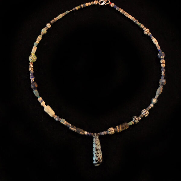 Nomadenschaetze: overview of our necklaces. Antique beads stones and glass, silver, a big Naga necklace with a shell